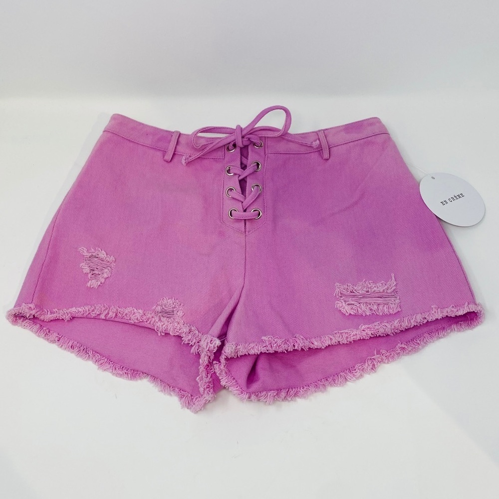 EN CREME**Gorgeous Pink Denim Shorts**Sm. $67